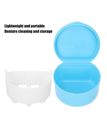 Buy Light Blue Dental Retainer Box | Portable Denture Storage Container for Travel & Home | Jewelry Organizer - Buy Online on GoSupps.com
