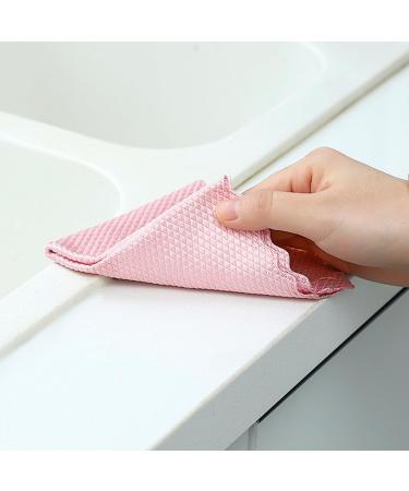 10 Pieces Household Cleaning Cloths Kitchen Dish Towels Fish Scale Wipes Pepsi Cloths Blue_30*40cm - Buy Online on GoSupps.com