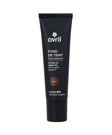 Avril - Organic Foundation - Enriched with Organic Jojoba Oil - Evens and Brightens - Soft and Light Texture - Ecocert Certified Organic - Made in France - 30 ml