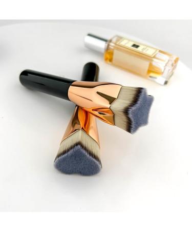 Shop Foundation Brushes for Flawless Coverage | Blush & Bronzer Brush Set - Heart Shape Black & Red - Buy Online on GoSupps.com
