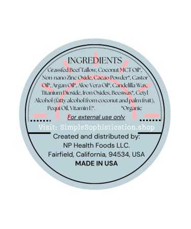 Buy Tallow Sun Balm SPF 30 | Tinted Mineral Sunscreen | Natural Organic & Reef Safe | Grassfed Tallow & Zinc Oxide for Sensitive Skin (2 oz - Buy Online on GoSupps.com