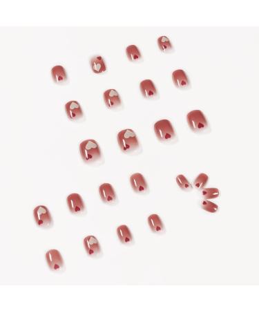 Red Heart Soft Nail Wearing Nail Finished False Nail Beauty Patch Nail Patch Detachable Nail Patch Wearing Nail JP1043 - Buy Online on GoSupps.com
