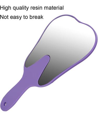 Cute Tooth Shaped Mirror with Handle Small Gift for Dental Clinic 3 Colors Available PC Material Designed for Oral Observation (Purple) - Buy Online on GoSupps.com