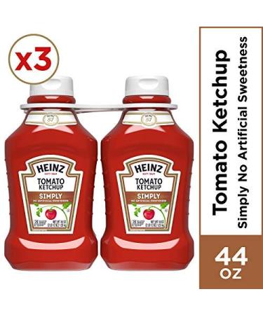 Heinz Simply Heinz Tomato Ketchup - 3 Pack (44 oz each) - Buy Online on GoSupps.com