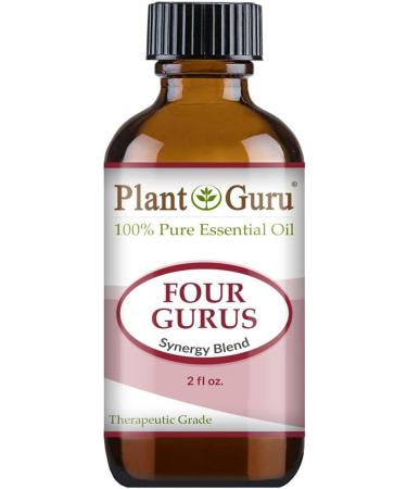 Four Gurus Blend Essential Oil - 100% Pure Therapeutic Grade 2 oz | Clove Cinnamon Lemon Rosemary Eucalyptus | Aromatherapy & Immune Support - Buy Online on GoSupps.com