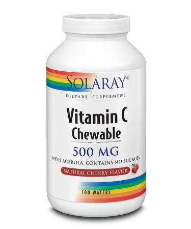 SOLARAY Solaray Chewable Vitamin C 500mg | Cherry | 100 chewable tablets