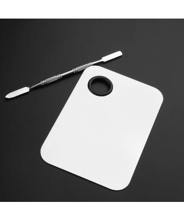 FRCOLOR Stainless Steel Makeup Palette with Spatula Tool - Professional Cosmetic Mixing Palette 6x4 - Buy Online on GoSupps.com