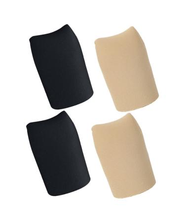 2 Pairs Hand Toe Protector Fabric Toe Sleeves Blisters Covers Toe Corn Cover Toe Protectors Toe Cushion Protective Sleeves for Toe Top Cover Open Protective Cap Portable 4x2.5cm As Shown