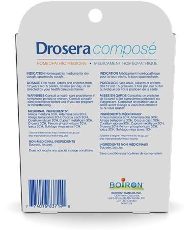Boiron Drosera Compose Dry Cough Relief Spasmodic Cough 12 Gram - Buy Online on GoSupps.com
