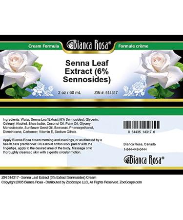 Buy Senna Leaf Extract Cream (6% Sennosides) - 2 oz | Natural Skin Care Fast International Shipping - Buy Online on GoSupps.com
