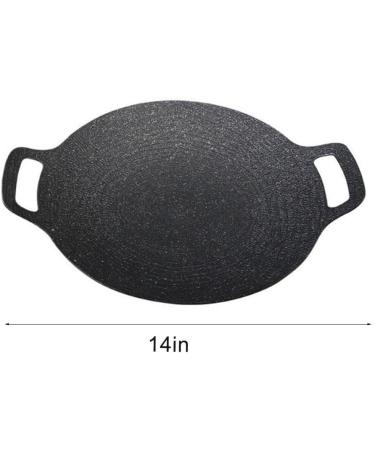 34cm Grill Pan Korean Round Non-Stick Barbecue Camping Pan Travel Outdoor Frying Barbecue Accessories L5I5 BBQ - Buy Online on GoSupps.com