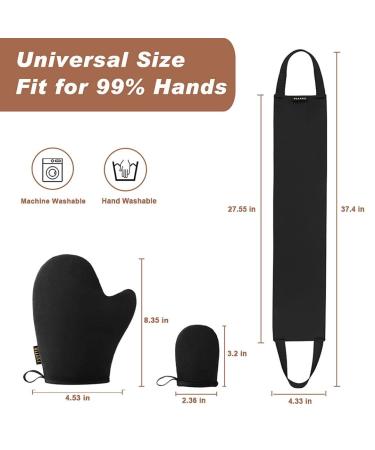 EVYTTA 3pc Self Tanning Mitt Set - Back Applicator & Mini Mitts for Flawless Self Tan | Self Tanner Glove Kit for Easy Application - Buy Online on GoSupps.com