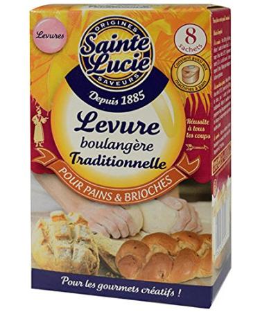 Traditional baker's yeast - dry baker's yeast - a box of 8 sachets of 8 g -