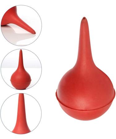 Ear Cleaner Syringe 90ml - Red Hand Bulb Squeeze for Adults | Rubber Suction for Ear Washing - Buy Online on GoSupps.com