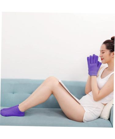 2 Sets Hand and Foot Care Set Gel Socks Bat Wing Hair Band Gel Gloves Feet Care Socks Repairing Dry Skin Gloves Beauty Vegetable Gel Miss Silicone Gel Skin - Buy Online on GoSupps.com