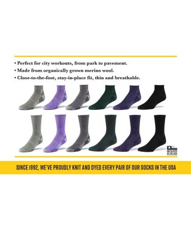 Maggie's Organic Dark Urban Hiker Ankle Wool Socks - Merino Wool City Hiking Socks - Buy Online on GoSupps.com