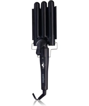 Cotex International Wave Maker - Ceramic Tourmaline Triple Barrels, Temperature Adjustable Portable Hair Waver in Black - Buy Online on GoSupps.com