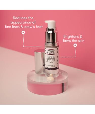 SKINICIAN Advanced Eye Repair Cream for Reducing Fine Lines & Wrinkles - Instantly Ageless Under Eye Cream - Peptide Complex Serum for Eye Brightening - Vegan & Cruelty Skincare (15ml) - Buy Online on GoSupps.com