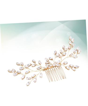 Ipetboom Wedding Headpiece Wedding Hair Comb Crystal Hair Accessories Pearl Hair Clip Gold Hair Comb Pearl Wedding Hair Accessories Pearl Hair Comb Tiara Wedding Dress Headband Bride - Buy Online on GoSupps.com