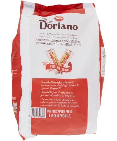 Doria Cracker Doriano with Iodized Salt Salty Crackers biscuits sal s 3 x 700 g + Italian Gourmet Pulp 400 g - Buy Online on GoSupps.com