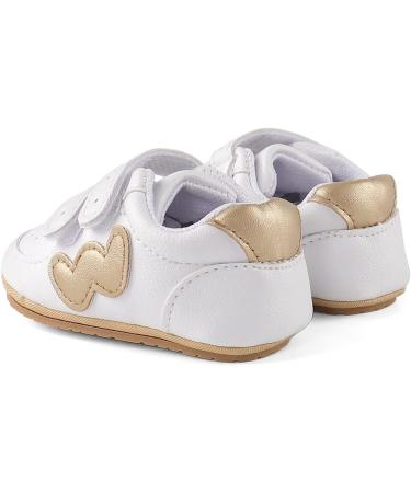 Cheerful Mario Baby First Walking Shoes | Soft PU Leather | Anti-Slip Sole | 12-18 Months | Gold - Buy Online on GoSupps.com