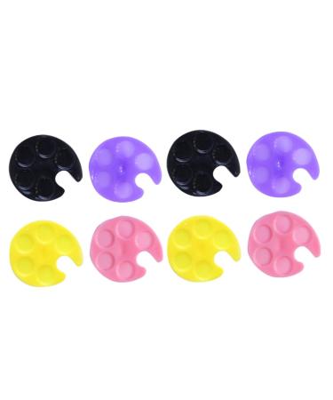 Healvian Plateaux Mini Bague pour Nail Art Palette pour en Plastique Solide Lot de 8 Couleurs Assorties Accessoire Manucure Portable pour Artiste Ongulaire et Manucure Pr cise