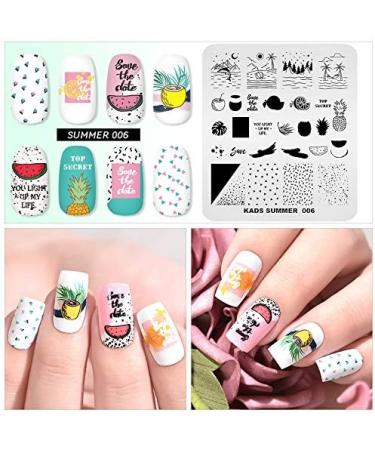 KADS Nail Art Stamping plate Nail Template Nail Art Design Tool Nail DIY Design Image Plate (SU006) - Buy Online on GoSupps.com
