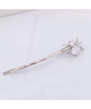 Minkissy 1 Pairs of Spider Bobby Pins Sliver Rhinestone Spider Hair Pins Funny Crystal Spider Hair Clips for Women Girls - Buy Online on GoSupps.com