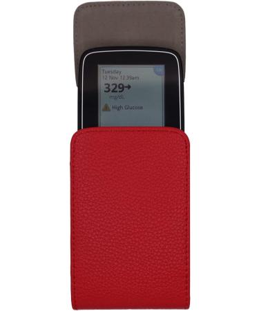 Classic Carrier Bag with Belt Clip for Freestyle Libre & Libre 2 - Red Vertical - Ideal for Continuous Glucose Monitoring - Buy Online on GoSupps.com