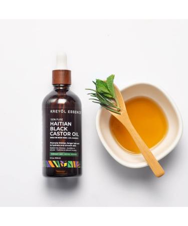 Haitian Black Castor Oil Rosemary Mint 2oz - Promotes Hair Growth & Shine - Buy Online on GoSupps.com