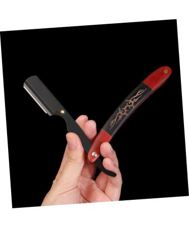 Frcolor Foldable Razor & Hairdressing Blade Set - Travel-Friendly Ebony Stainless Steel Eyebrow Care Scissors - Buy Online on GoSupps.com