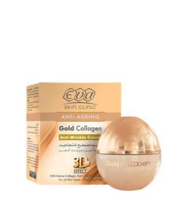 1Pcs Eva Golden Collagen Cream Eva Skin Anti-Aging Eva Skin Collagen Cream 3D Effect Hyaluronic Acid For All Skin Types / Fragrance Free Smoothes Out Wrinkles - 50 ml / 1.76 oz