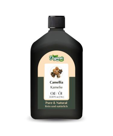 ORGANIC ZING Organic Zing Camellia Oil (Camellia japonica) | Pure and natural carrier oil for skin care hair care and massage 1000 ml