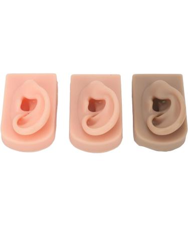 ZJchao 3Pcs Silicone Ear Model - 3 Colors Soft & Flexible Right Ear Simulation Display Props - Buy Online on GoSupps.com