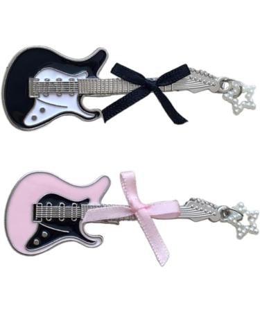 hgnxa Sweet Bowknot Hair Clip Stylish Guitar Hairpin Fashionable Hair Barrette Delicate Hair Jewelry Hair Adornments for Women - Buy Online on GoSupps.com