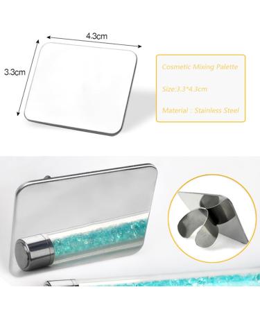 Professional 1PC Nail Art Palette Ring - Stainless Steel Color Mixing Palette for DIY Nail Designs | Handsfree Rectangle Makeup Tool - Buy Online on GoSupps.com