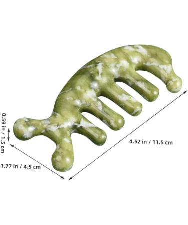 SESESFOUFU Jade Massage Tool - Relaxation & Acupuncture Device for Body & Scalp - 11.50x1.50cm Green - Buy Online on GoSupps.com