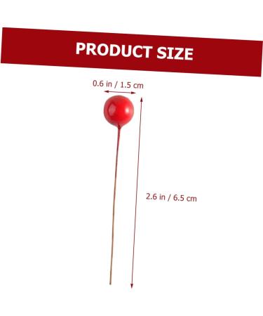 HOMSFOU 600 Pcs Artificial Berries Holly Berries Branch Artificial Red Berry Stem Artificial Holly Berries Round Ball Christmas Decor Christmas Tree Decorations Wreath Foam Cherry - Buy Online on GoSupps.com