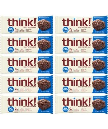 Think Products ThinkThin Bar Brownie Crunch - 2.1 Ounce Bars (10 Pack)