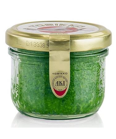 AKI Original Tobiko Flying Fish Roe Green With Wasabi 90g.