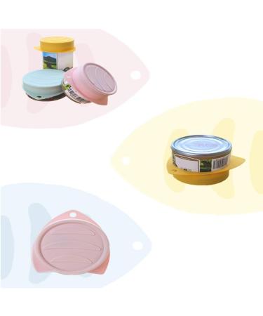 NA 3 Pcs Pet Food Cans With Silicone Lids for Safe Installation of Various Sizes of Dog And Cat Food Cans Can Lids Dog Food Lids for Tins Plastic Lids for Tin Cans - Buy Online on GoSupps.com