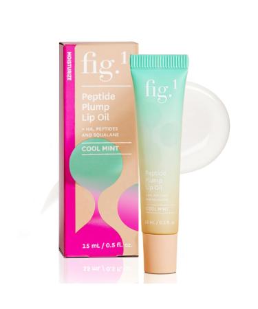 Fig.1 Peptide Plump Lip Oil | Hydration-Based Lip Oil Gloss with Hyaluronic Acid & Vegan Squalane | Non-Sticky Fragrance-Free Vegan | Moisturizing Lip-Gloss 0.5 fl oz