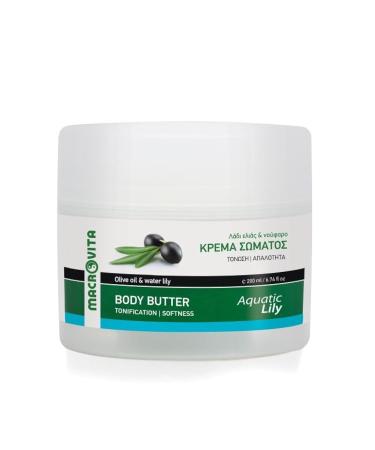MACROVITA MOISTURIZING BODY CREAM BUTTER "AQUATIC LILY" OLIVE OIL & NYMPHEA (WATER LILY) 200 ML.