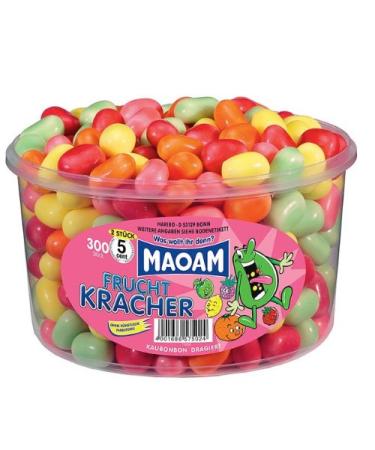 Haribo Fruit Crackers 1.2kg Fruit 300 Pieces (1 Pack)