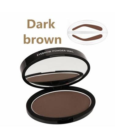 Herbesty Waterproof Eyebrow Powder Stamp Kit - Long-Lasting Easy Application Dark Brown - Reusable Cosmetic Set for Natural Eyebrow Shapes | International Shipping Available - Buy Online on GoSupps.com
