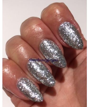 Bluesky SILVER GLITTER Nail Gel Polish CHOOSE YOUR MOST WANTED SILVER GLITTER NAIL GEL UV LED Soak Off 10ml (KD32 LUXURY SILVER CHUNKY GLITTER)