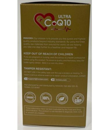 CoQ10 200mg Softgels - Heart Health & Antioxidant Support | Boost Energy & Vascular Health | 30 High Absorption Nutritional Supplements - Buy Online on GoSupps.com