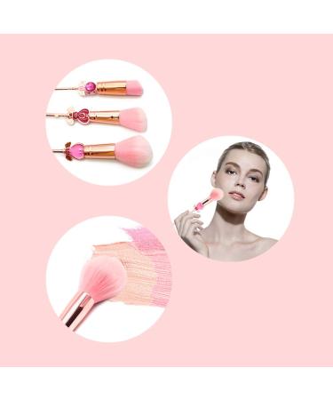 Sailormoon Makeup Brush Set with Pouch | Rose Gold Cosmetic Brushes & Gems - MJ-155 - Buy Online on GoSupps.com