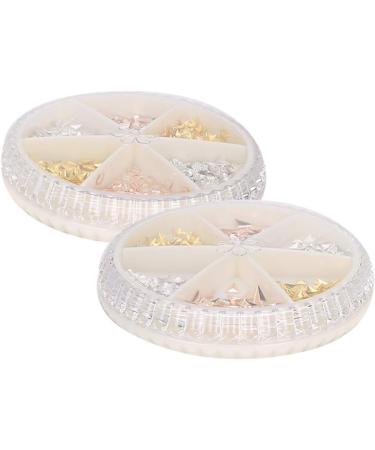 Nail Art Decoration Stylish Manicure Tool Accessory High Quality Alloy Material 6 Grids Designs 2 Boxes Available Easy to Operate - Buy Online on GoSupps.com