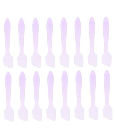 FOMIYES 100pcs Diy Face Cream Scoop Beauty Face Mask Mud Brush Mask Spoons Makeup Spoon Skincare Body Stick Makeup Supply Facial Cream Spoons Purple Plastic Mini Facial Mask